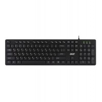 Клавиатура USB, Acer OKW122, Черный, KeyBoard 104 buttons, rus/lat, black