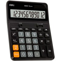 Калькулятор настольный DELI "М333" 12 разрядный, 176.4х129.8х28.4 мм, черный (044-M333)