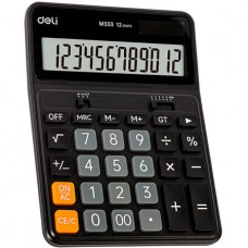 Калькулятор настольный DELI "М333" 12 разрядный, 176.4х129.8х28.4 мм, черный (044-M333)