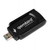 Беспроводной сетевой адаптер Gembird WNP-UA-020, Wireless LAN USB adapter, BT,WiFi 6 (867+400Mbps), USB