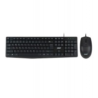 Клавиатура и мышь, USB, Acer OMW141, KeyBoard + mouse, 1.5 Cable, rus/lat, black