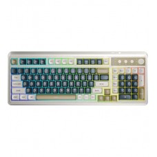 Клавиатура USB, Aula S99 Light Cream-Navy-Brown, KeyBoard Bluetooth, BT/wireless