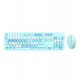 Клавиатура и мышь беспроводные, Aula AC306, Синий-многоцветный, KeyBoard + mouse Wireless, 2AA, blue-colorful