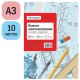 Бумага масштабно-координатная OfficeSpace, А3, 10 листов, 65 г/м2, голубая сетка (025-9708)