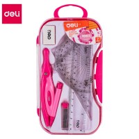 Готовальня Deli "Peoneer", 7 предметов, 180х95 мм, пластиковый футляр (044-G30304)