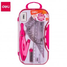 Готовальня Deli "Peoneer", 7 предметов, 180х95 мм, пластиковый футляр (044-G30304)