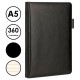 Ежедневник недатированный Deli А5, 360 страниц, кожзам,  черный (044-22298/BK)