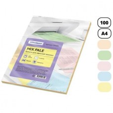 Бумага цветная OfficeSpace Pale mix, А4, 80 г/кв.м., 100 л., 5 цветов  (025-245186)