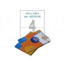 Этикетки самоклеящиеся Multilabel, А4, 105 х 148,5 мм., 4 шт/лист, 100 л., , 100 ЛИСТ (40105148)