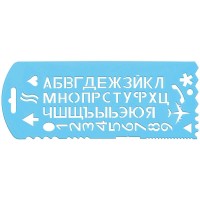 Трафарет букв и цифр СТАММ, пластиковый, зеленый (029-ТТ31)