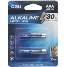 Батарейки DELI Alkaline, LR03, 1.5V, AAA, 2 штуки в блистере (044-18504)