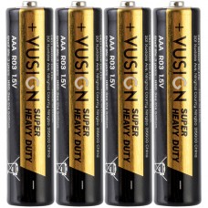 Батарейки DELI "VUSIGN" Super Heavy Duty, R03, 1.5V, AAA, 4 шт/упак (044-L204)