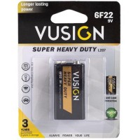 Батарейки DELI "VUSIGN" Super Heavy Duty, 6F22, 9V, крона, 1 штука в блистере (044-L207)