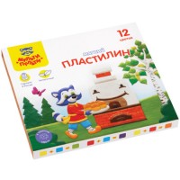 Пластилин Мульти-Пульти "Енот в сказке" 12 цветов, 144 гр., со стеком, картон (025-41711)