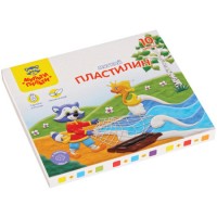 Пластилин Мульти-Пульти "Енот в сказке" 10 цветов, 120 гр., со стеком, картон (025-41709)