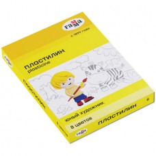 Пластилин Гамма "Юный художник" 8 цветов, 112 гр., со стеком, картон (025-280043)