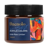 Краска акриловая DELI "Finenolo" художественная, глянцевая, 100 мл., сырая умбра, банка (044-C17-RU)