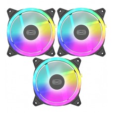 Вентилятор PCCOOLER F3 T120 ARGB 3 IN 1 BK, 12cm, Fan kit for case, x 3, 500-1800rpm, 46CFM