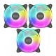 Вентилятор PCCOOLER F3 T120 ARGB 3 IN 1 BK, 12cm, Fan kit for case, x 3, 500-1800rpm, 46CFM