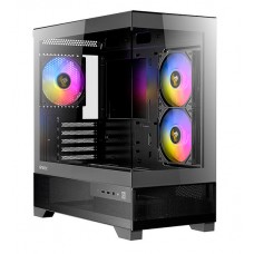 Корпус MATX mini tower Antec, CX500M ARGB, [0-761345-10143-1], черный, Case 3*120 ARGB, (Без БП), black