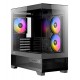 Корпус MATX mini tower Antec, CX500M ARGB, [0-761345-10143-1], черный, Case 3*120 ARGB, (Без БП), black