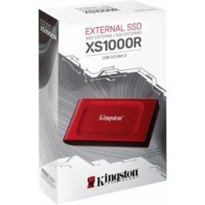 Внешний SSD диск Kingston 1TB XS1000 Red USB 3.2 Gen 2, 1050 МБ/с (чтение), 1000 МБ/с (запись)