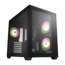 Компьютерный корпус FSP CMT380B (ARGB), Без БП, 2xUSB3.0/Type-C, 3xFAN120 ARGB, 2xGlass, Black, ATX