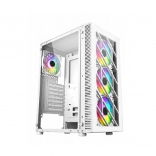 Компьютерный корпус FSP CMT192(W), Без БП, 1xUSB3.0/2xUSB2.0, 4xFAN120 RGB, 2xGlass, White, ATX