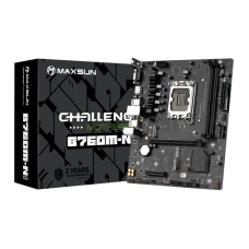 Материнская плата MaxSun Challenger B760M-N D5, LGA1700, 2xDDR5, 3xSATA, 2xM.2, HDMI+VGA, mATX