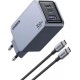 Зарядное устройство UGREEN X757 USB-A+2*USB-C 100W GaN Tech Fast Charger+ 1.5M 100W cable 25874