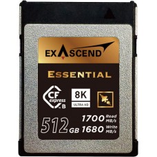 Карта памяти CFexpress Type B, 512Gb, Exascend Essential, 8K UltraHD, PCIe3.0, R1800/W1700