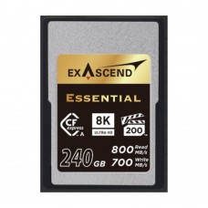 Карта памяти CFexpress Type A, 240Gb, Exascend Essential, VPG200 - 8K, PCIe3.0, R800/W700
