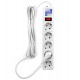 Сетевой фильтр Power Cube B, 5m, SPG-B-15-White, 5 розеток, автопредохранитель 10A, Белый