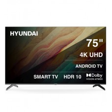 Телевизор LED Hyundai 75" H-LED75BU7009 Smart Android TV Frameless черный/4K Ultra HD/DVB-T/60Hz/DVB,