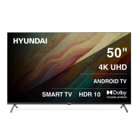 Телевизор LED Hyundai 50" H-LED50BU7009 Smart Android TV Frameless черный/4K Ultra HD/DVB-T/60Hz MEM,