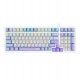Клавиатура USB, Acer OKW304, Белый/голубой/фиолетовый, KeyBoard 100 buttons, rus/lat, White/Blue/Purple