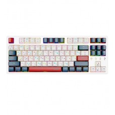 Клавиатура USB, Acer OKR302,Белый/синий, KeyBoard 87 buttons, Outemu Red, rus/lat, White/Blue