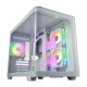 Компьютерный корпус FSP S380, Без БП, 2xUSB3.0, Type-C, 3xFAN120 ARGB, Curved Glas, White, M-ATX