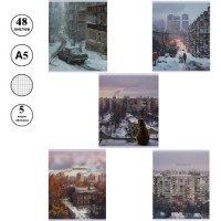 Тетрадь общая BG "Двор", А5, 48 листов в клетку, на скрепке (025-Т5ск48 62701)