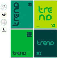 Тетрадь общая BG "Monocolor. Green trend", А5, 48 листов в клетку, на скрепке (025-Т5ск48 11028)