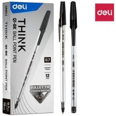 Ручка шариковая DELI "Think Q1", 0,7 мм, черная (044-Q1BK)