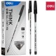 Ручка шариковая DELI "Think Q1", 0,7 мм, черная (044-Q1BK)