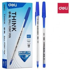 Ручка шариковая DELI "Think Q1", 0,7 мм, синяя (044-Q1BL)