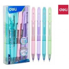 Ручка шариковая DELI "Smooth Q199" автоматическая, 0,7 мм, синяя (044-Q199BL)
