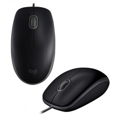 Мышь Logitech B110 Silent, optical, 2+1 buttons, USB, [910-005508], black