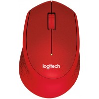 Мышь беспроводная Logitech M330 Silent Plus Red (красная, оптическая, 1000dpi, 2.4 GHz/USB-ресивер, бесшумная, под правую руку) (M/N: M-R0051 / C-U0010) (910-004911)