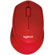 Мышь беспроводная Logitech M330 Silent Plus Red (красная, оптическая, 1000dpi, 2.4 GHz/USB-ресивер, бесшумная, под правую руку) (M/N: M-R0051 / C-U0010) (910-004911)