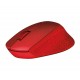 Мышь беспроводная Logitech M330 Silent Plus Red (красная, оптическая, 1000dpi, 2.4 GHz/USB-ресивер, бесшумная, под правую руку) (M/N: M-R0051 / C-U0010) (910-004911)