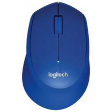Мышь беспроводная Logitech M330 Silent Plus Blue (синяя, оптическая, 1000dpi, 2.4 GHz/USB-ресивер, бесшумная, под правую руку) (M/N: M-R0051 / C-U0010) (910-004910)