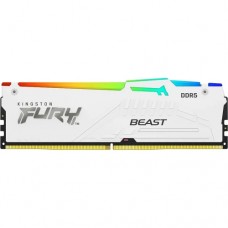 Оперативная память  32GB Kit (2x16) DDR5 5600MHz Kingston FURY Beast Whit RGB CL36 KF556C36BWEAK2-32